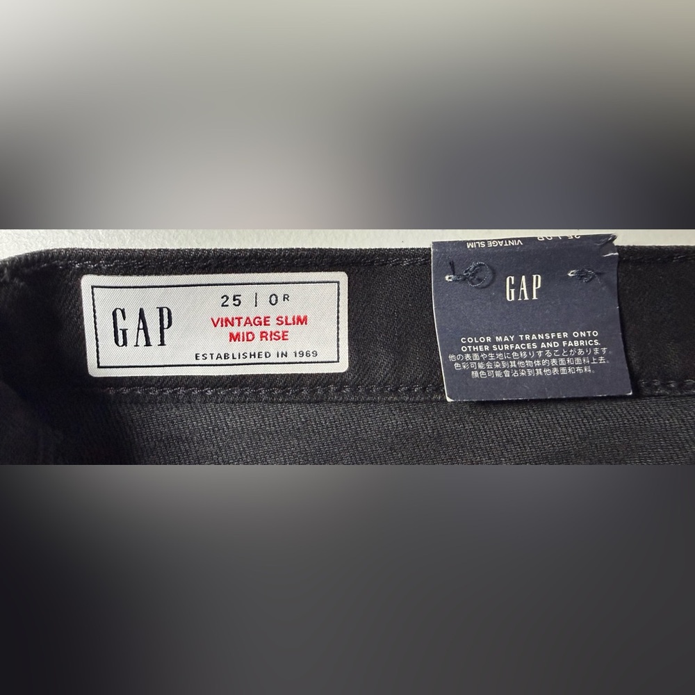 GAP NWT $49 Vintage Slim Mid Rise Stretch Cropped Womens Size 25 Regular - Picture 4 of 7